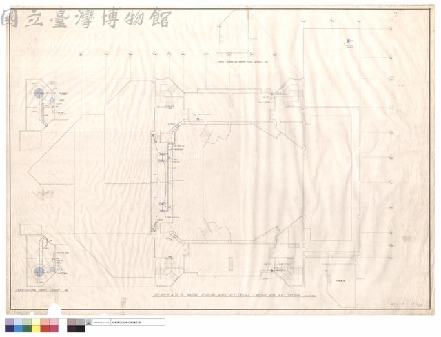 PLAN - 4 TH FL WATER PIPING AND ELECTRICAL LAYOUT FOR A/C SYSTEM藏品圖，第1張