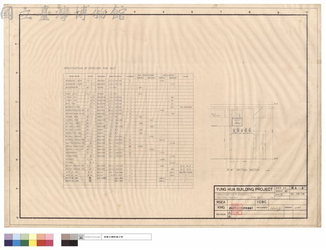 SPECIFICATION OF DIFFUSER SECTION SKETCH藏品圖，第1張