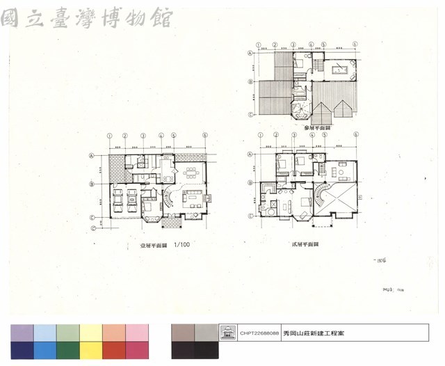 壹層平面圖、貳層平面圖、叁層平面圖、MU3藏品圖，第1張