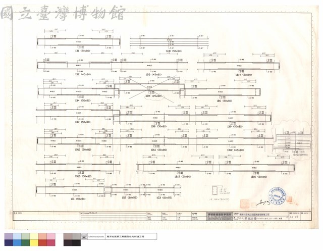 1F大梁配筋圖(一)B1~B16,G1~G3,WB藏品圖，第1張
