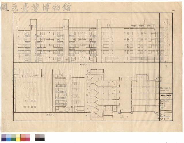 西向.南向立面 1/100剖面藏品圖，第1張