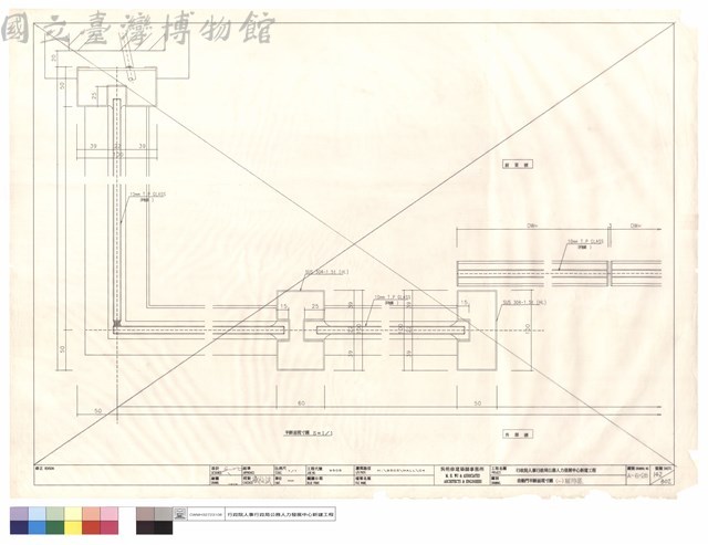 自動門平斷面現寸圖(一)風除室藏品圖，第1張