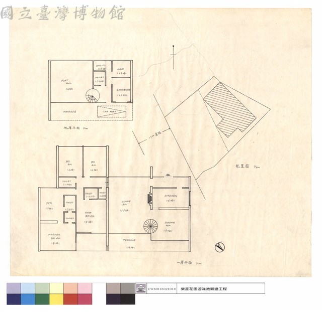 配置圖、一層、地層平面藏品圖，第1張