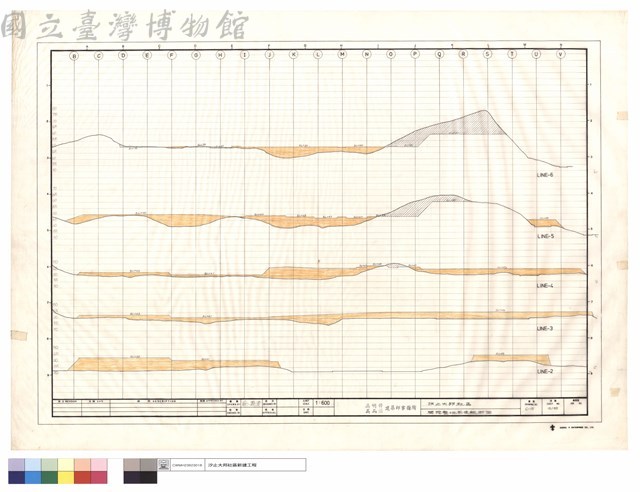 開挖整地前後縱斷面藏品圖，第1張