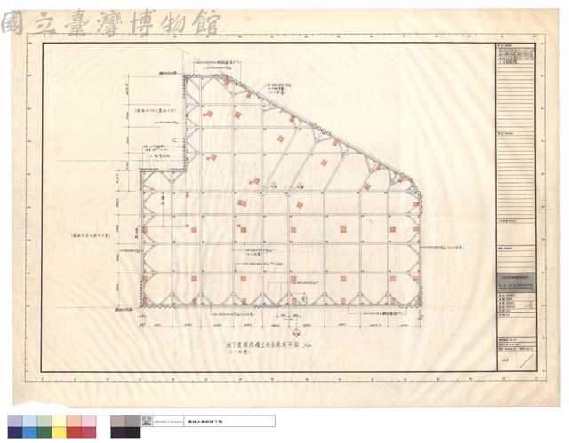 地下室開挖擋土安全設施平面(上、下兩層)藏品圖，第1張