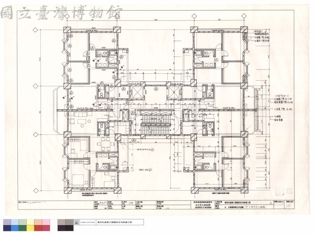 A、B棟標準單元平面圖(甲、乙型花台)(植栽)藏品圖，第1張