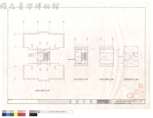 B棟屋頂至屋頂參層弱電平面圖藏品圖，第1張