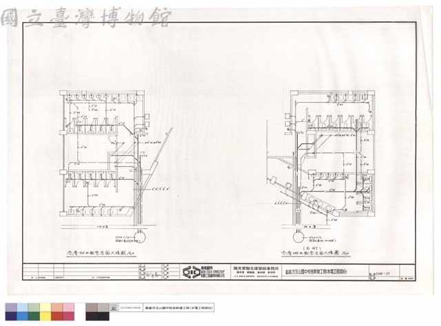 壹層排水配管平面大樣圖.壹層(右側)排水配管平面大樣圖藏品圖，第1張