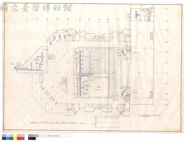 PLAN-1 ST FLOOR AIR DUCT SYSTEM LAYOUT藏品圖，第1張