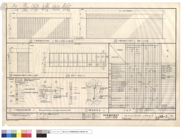 門窗立面,五金表藏品圖，第1張