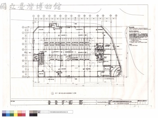 地下二層中庭噴灌系統配置圖藏品圖，第1張