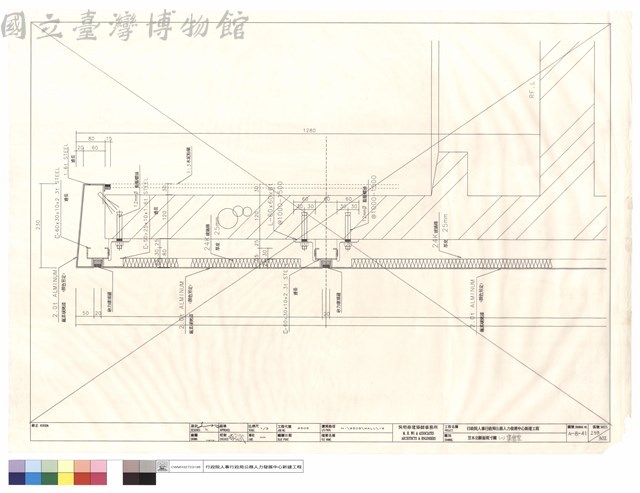 笠木立斷面現寸圖(一)(集會堂)藏品圖，第1張