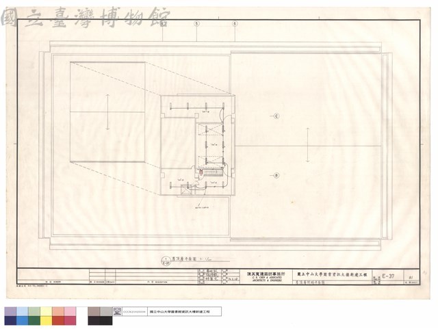 屋頂層照明平面圖藏品圖，第1張