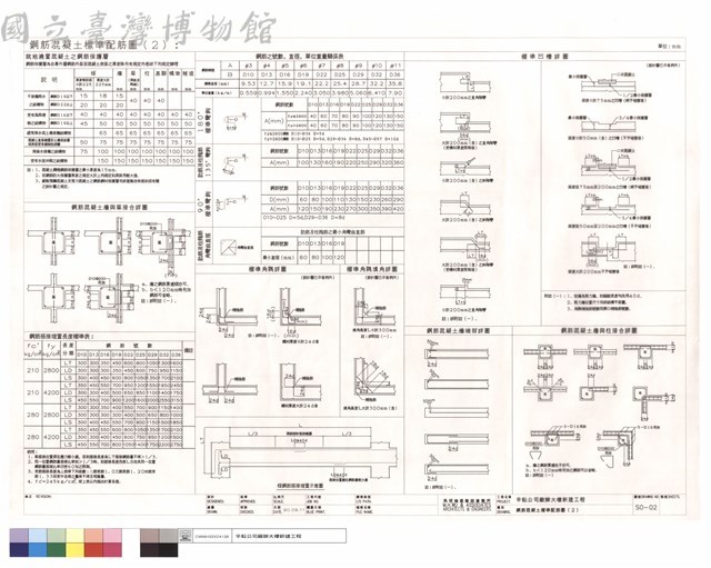 鋼筋混凝土標準配筋圖(2)藏品圖，第1張