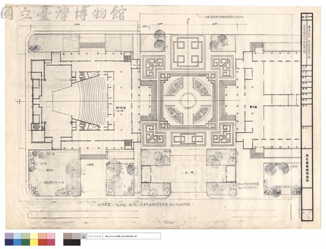 庭園植栽平面位置圖藏品圖，第1張