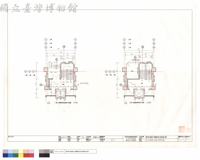 C棟D棟樓梯地面層、貳層平面圖藏品圖，第1張