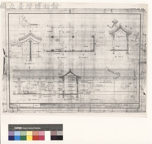 迴廊平面詳圗 立面詳圖 剖面詳图藏品圖，第1張