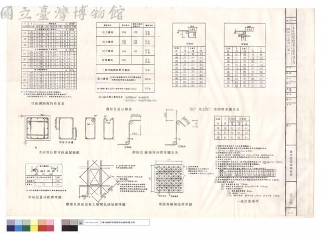鋼筋施工標準詳圖(一)藏品圖，第1張