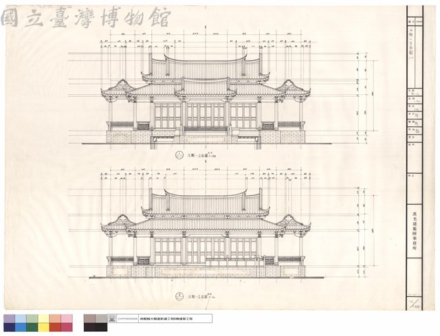 水榭一立面圖(一)藏品圖，第1張