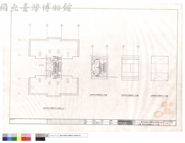 B棟屋頂至屋頂參層電氣平面圖藏品圖，第1張