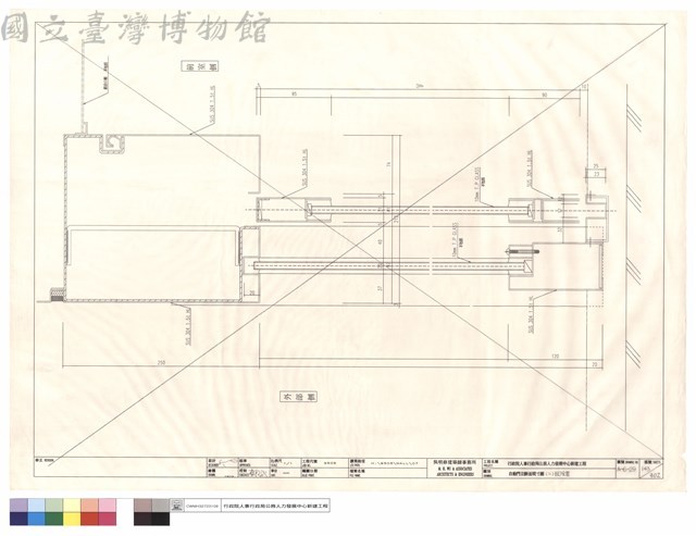 自動門立斷面現寸圖(二)風除室藏品圖，第1張