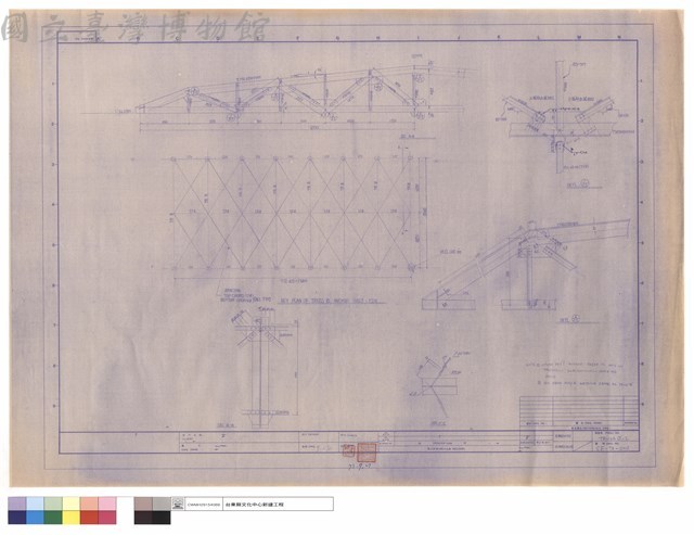 KEY PLAN OF TRUSS A ANCHOR BOLT FDN,DET'L1/J-1,4/J-1,SEC.C-C藏品圖，第1張
