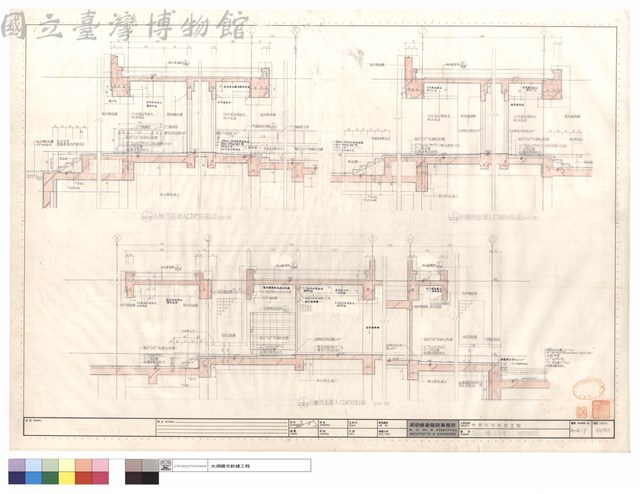 A,B,H棟地面層入口縱向剖面藏品圖，第1張