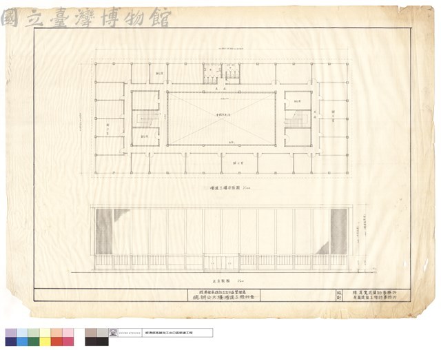 增建三樓平面圖,正立面圖藏品圖，第1張