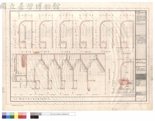 丙樓梯水箱平面,剖面,辛樓梯平面藏品圖，第1張