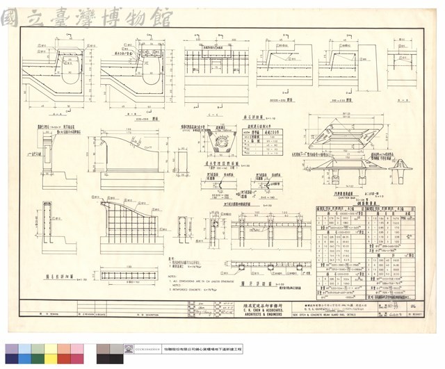 SIDE DITCH & CONCRETE BEAM GUARD RAIL DETAILS藏品圖，第1張