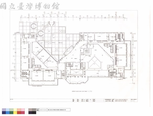 貳層辦公室通訊自動化系統平面圖藏品圖，第1張