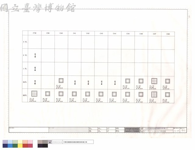 B2FL~3FL之C39~C48、C32'柱配筋圖藏品圖，第1張