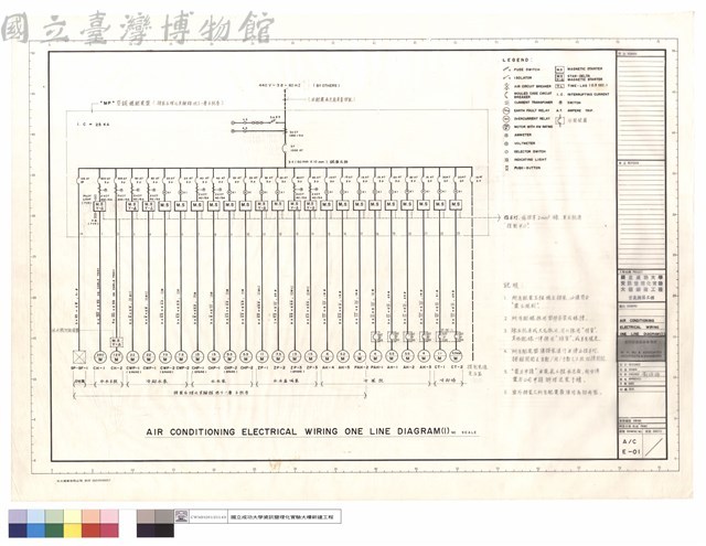 A/C ELECTRICAL WIRING ONE LINE DIAGRAM（1）藏品圖，第1張