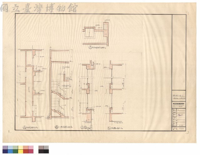 甲部菜梯剖面,工梯及屋突物剖面藏品圖，第1張