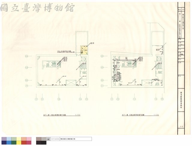 地下一、二層、污排水配管設備平面圖藏品圖，第1張