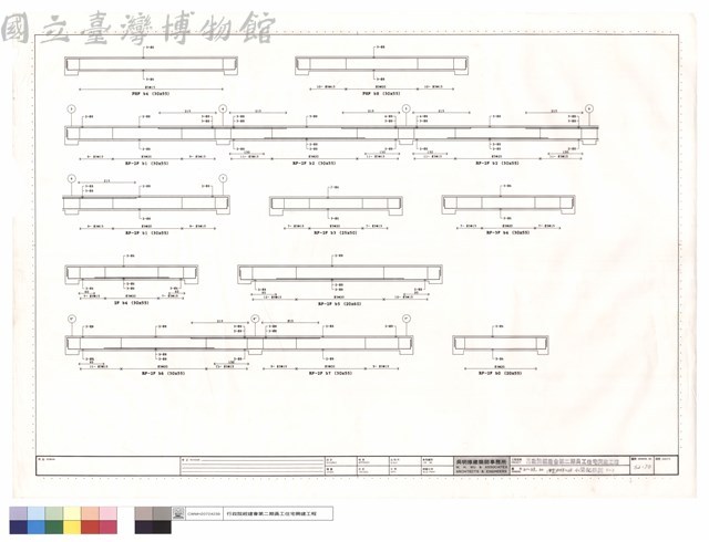 b1~b8,b0(甲型)PHF~2F小梁配筋圖藏品圖，第1張