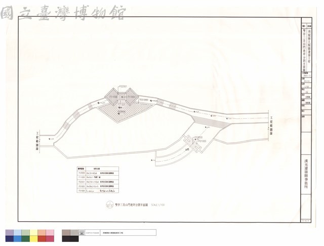 雙亭三及山門地坪分割平面圖藏品圖，第1張