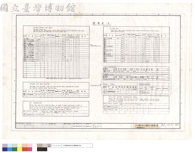 空調工程設備表(三)藏品圖，第1張