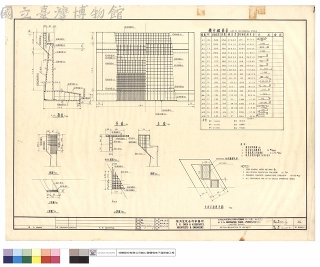 SECTION & ELEVATION OF ABUTMENT藏品圖，第1張