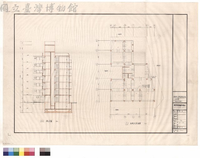 剖面圖 基礎坑平面圖藏品圖，第1張