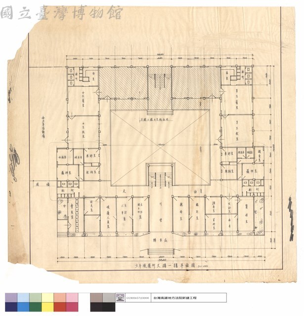 少年觀護所大樓一樓平面圖藏品圖，第1張