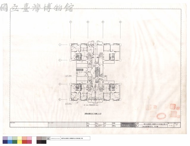 B棟地面層電氣平面圖藏品圖，第1張