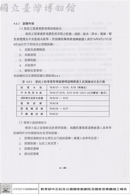 運轉維護人員訓練藏品圖，第1張