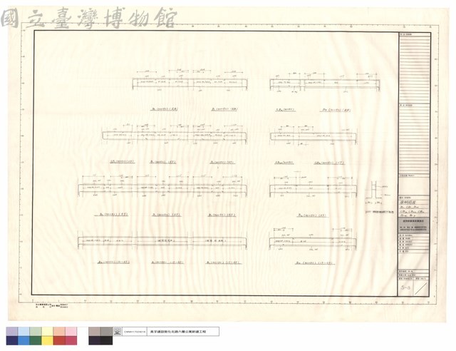 梁鋼筋圖，B1，CB1，B2，CB2，CB2a，CB2，B4，B7藏品圖，第1張