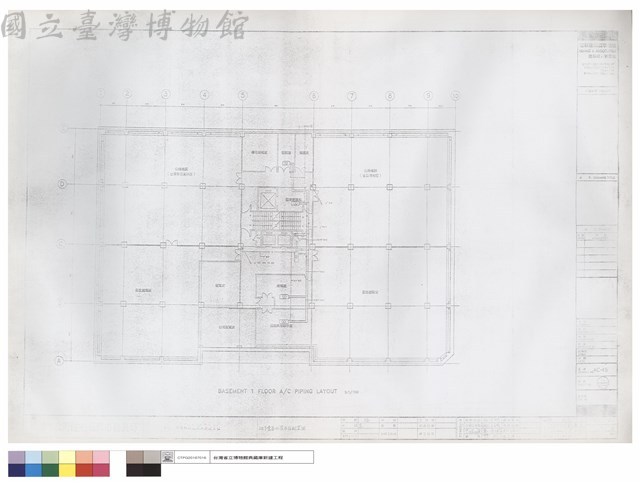 地下壹層水管平面配置圖藏品圖，第1張