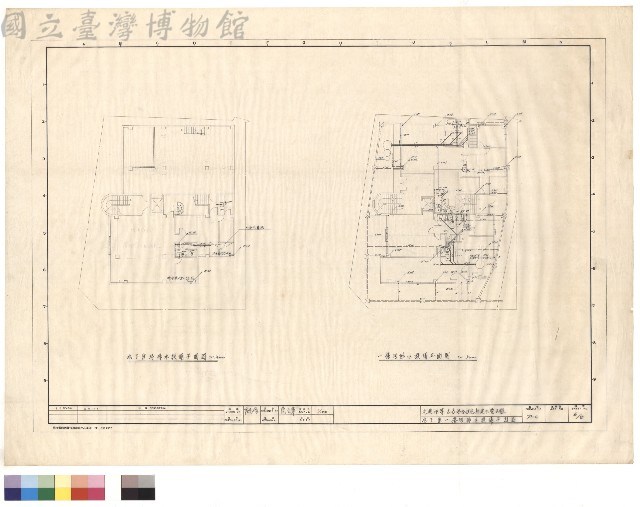 地下室、一樓汙排水設備平面圖藏品圖，第1張