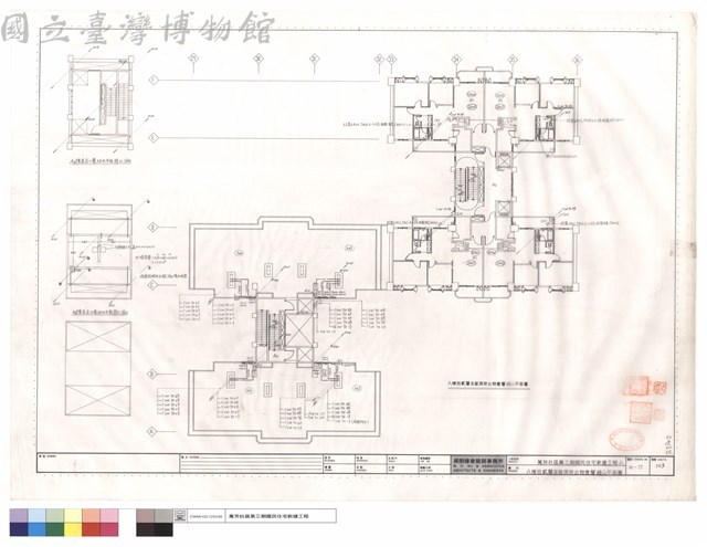 A棟拾貳層及屋頂突出物壹層給水平面圖藏品圖，第1張