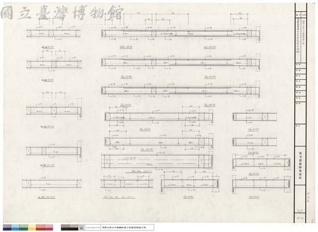 梁配筋詳圖B1 B2 B3 B4 B5 B6 B7 B8 B9 B10 FB9 FB19藏品圖，第1張