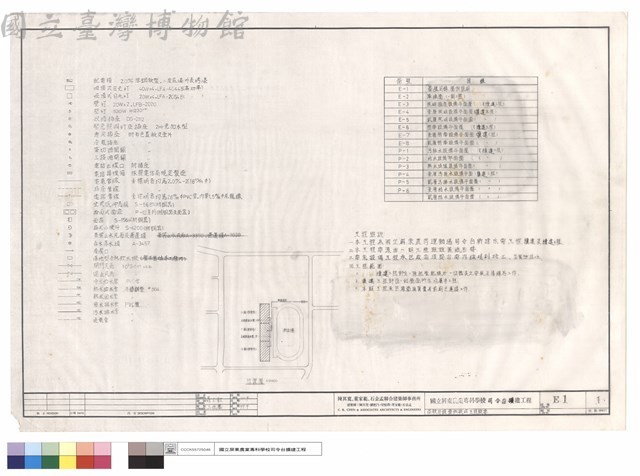 圖號目錄.圖例說明.工程概要藏品圖，第1張