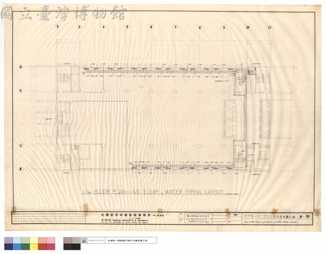 11TH FLOOR PLAN-A/C EQUIP. & WATER PIPING LAYOUT藏品圖，第1張